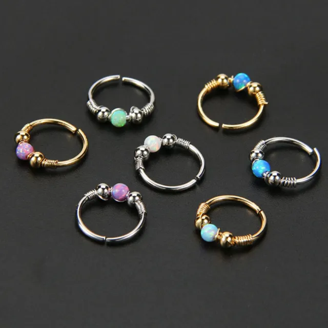 Women Stainless Steel Hoop Earrings Nose Rings Jewelry Body Piercing Lip Rings