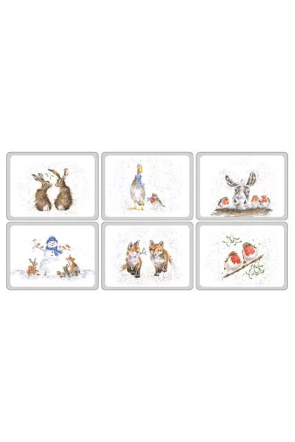 Pimpernel Wrendale Christmas Placemats Set of 6 Table Mats Festive Xmas Dinner