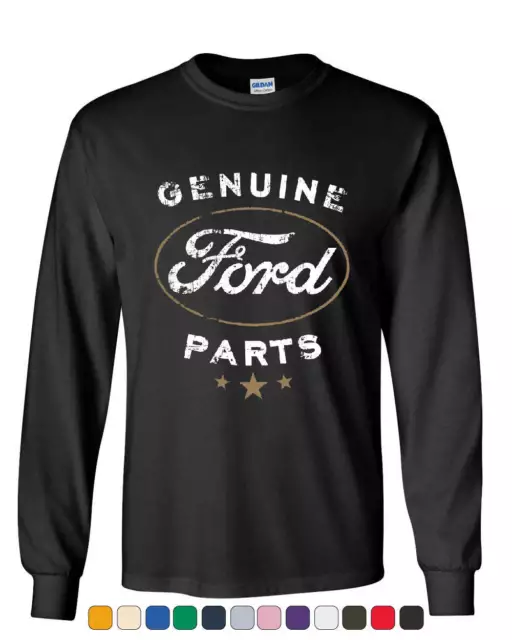 Genuine Ford Parts Long Sleeve T-Shirt Distressed Ford Logo Tee