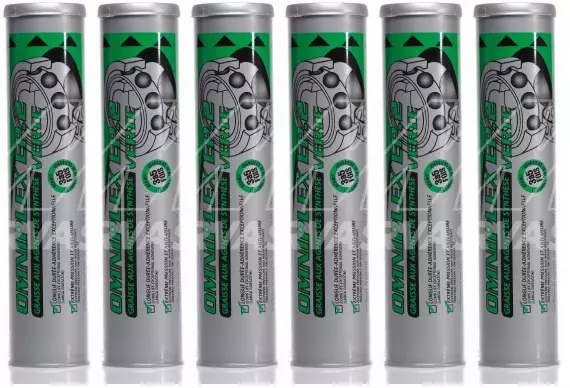 6 x Cartouche Graisse Lithium VERTE Pour Pompe a Graisse - 400g