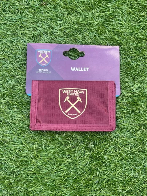 Official West Ham United Claret Canvas Wallet BNWT