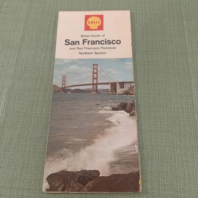 Shell Oil Map of San Francisco and Northern Peninsula 1966
