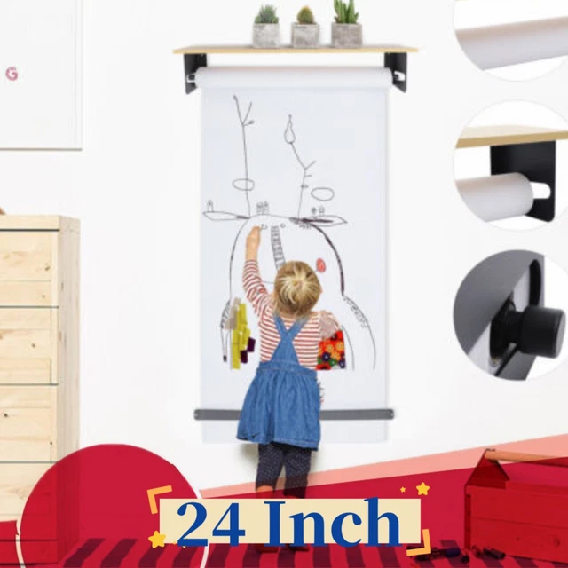 Wall Art Decor Wall Mounted Kraft Paper Dispenser&Cutter w/Paper Roll Fit School