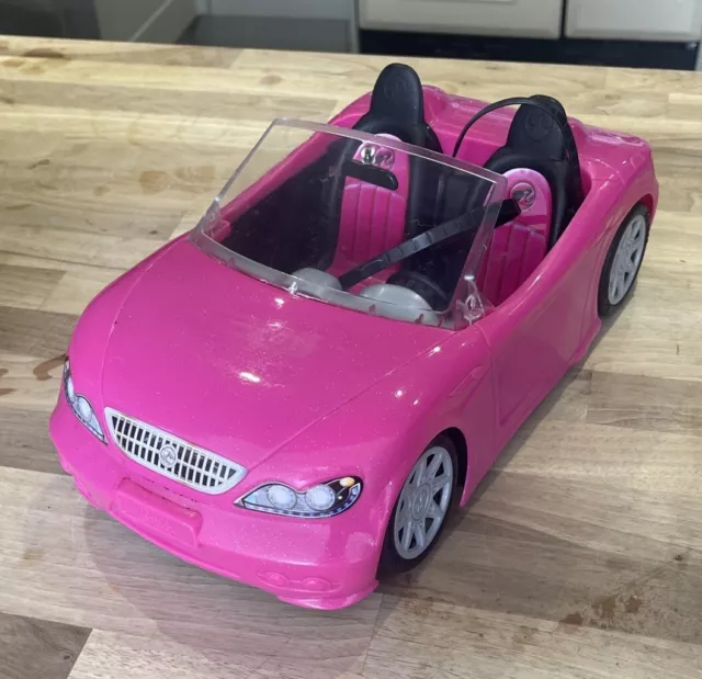 Mattel Barbie Pink Glitter Glam 2 Seater Convertible Car 2013 🔥