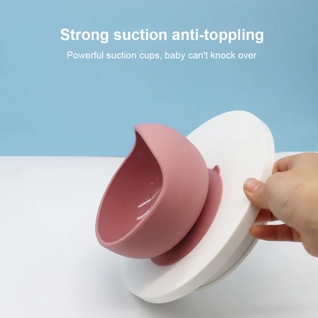 Juego de 6 piezas de vajilla de destete babero ajustable para niños pequeños tazón de succión
