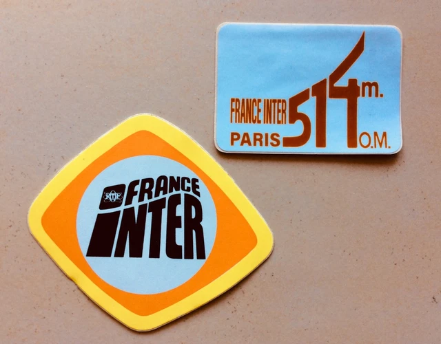 AUTOCOLLANT STICKER ANCIEN 1971 Lancement de RADIO FIP FRANCE INTER