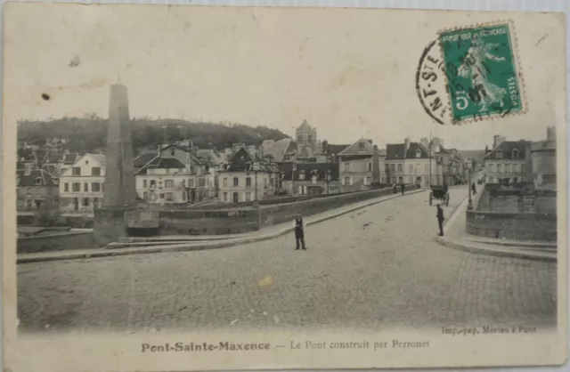 Bridge Sainte Maxence 60 CPA the Bridge Built By Perronet Good Condition 1907