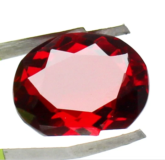 Bague En Or Avec Rubis Naturel Rouge Ovale De 10,85 Carats - Taille Excellente, Provenance Brésil/Inde - Neuf