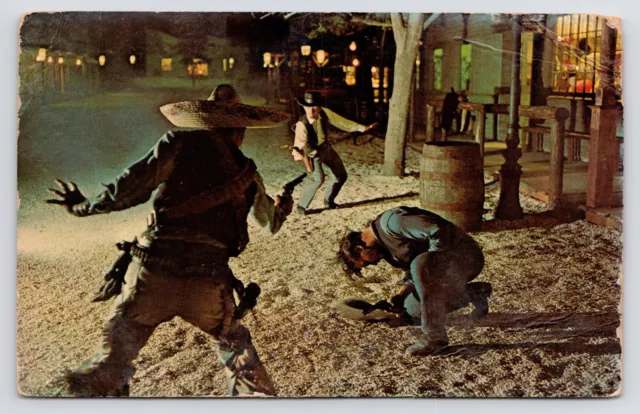 1960~Silver Springs~Ocala FL~Six Gun Territory~Outlaws~Gun Shootout~VTG Postcard