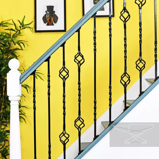 Juego de 4 husillos de escalera alternativos de lujo ""Cavendish"" - patrón 9