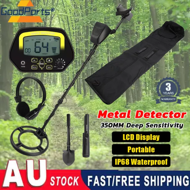 Portable Deep 350mm Sensitive Metal Detector Searching Gold Digger LCD Display
