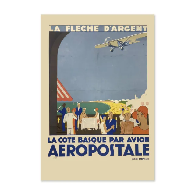 1920s Aeropostale the Basque Coast Vintage Style Travel Poster - Classic Art