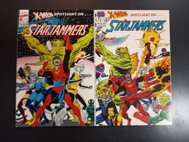 X-Men Spotlight Starjammers #1 - 2 NM Condition Marvel Comic Book Set 1st Print