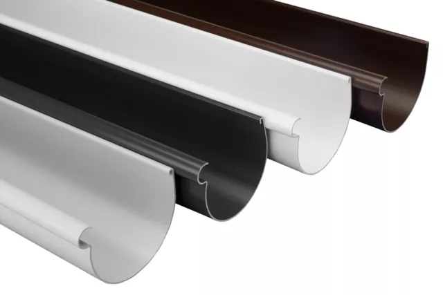 Dachrinne Ø 90mm Sparpaket Regenrinne halbrund Entwässerung Kunststoff RainWay S