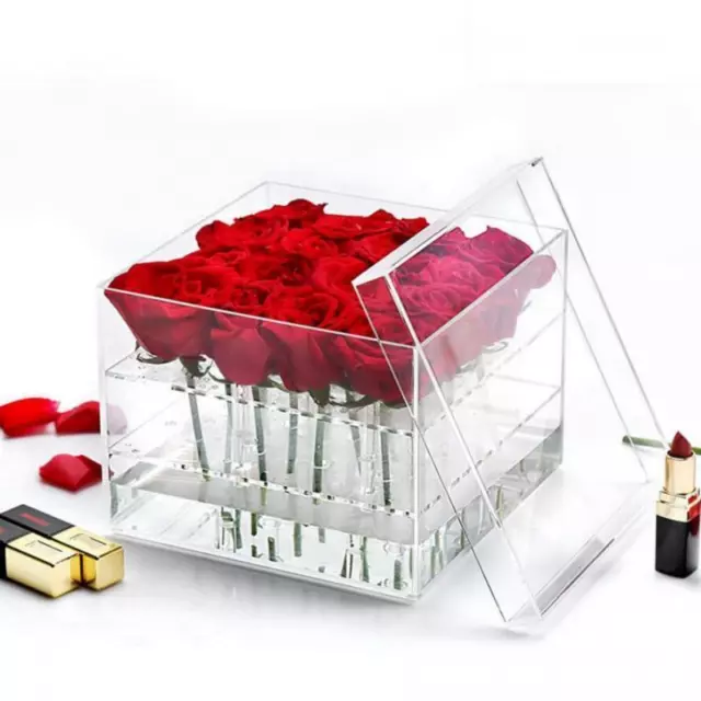 Effacer acrylique acrylique boîte de fleurs de fleurs coupées organisant la