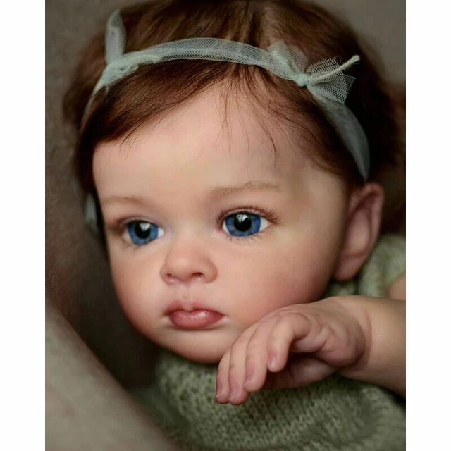 Bambola Reborn Realistico Silicone Vinile Fatto a Mano Bambina Regali + Vestiti