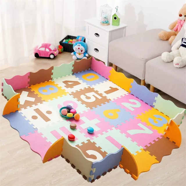 Large 36PC Kids Playmat Children Toddler Living Room Soft Foam Game Puzzle Mat