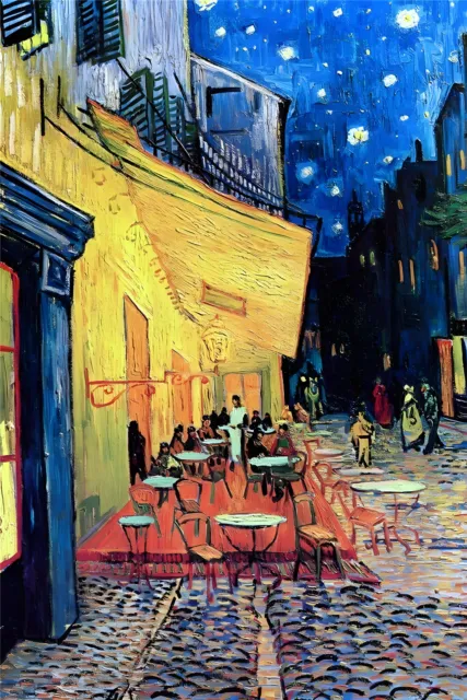 Vincent Van Gogh Cafe Terrace At Night Van Gogh Wall Art Impressionist poster