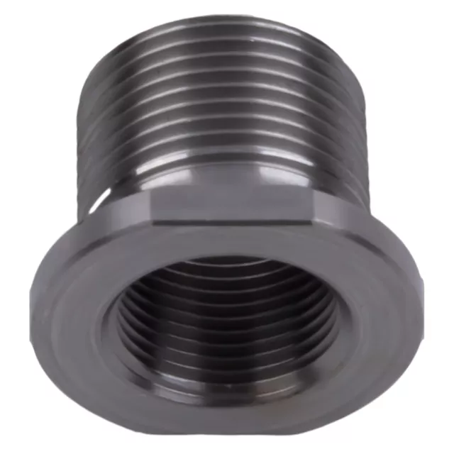 (1/2-28 ID To 5/8-24) OD Threaded Adapter Stainless-Steel Silver Joint Connector