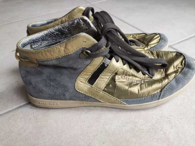 BASKETS MONTANTES DIESEL Broadway Taille 44 Chaussures en cuir EUR