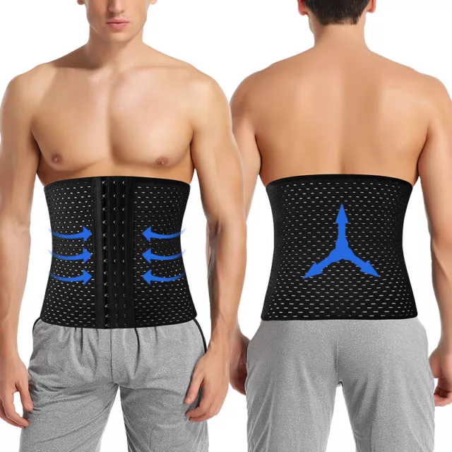 Men Waist Trainer Body Shaper Tummy Control Girdle Belt Belly Fat Burner Corset