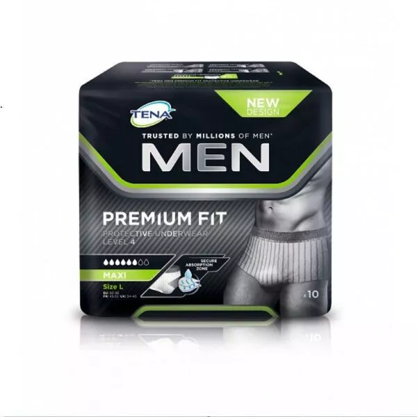 LOT DE 3 - TENA - Men Premium Fit L Large Level 4 - Protection Absorbante Homme