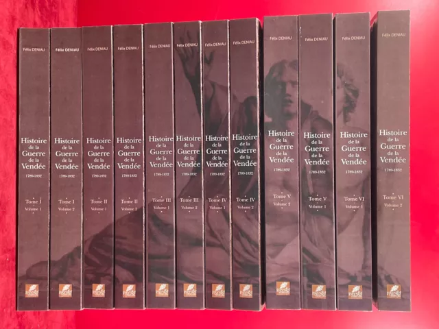 Histoire de la Guerre de la Vendée, Abbé Félix Deniau - 12 volumes, rare