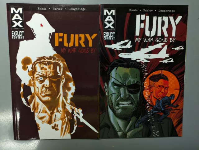 Marvel Fury MAX: My War Gone By TPB Vol 1 2 Garth Ennis Trade Paperback Lot Set