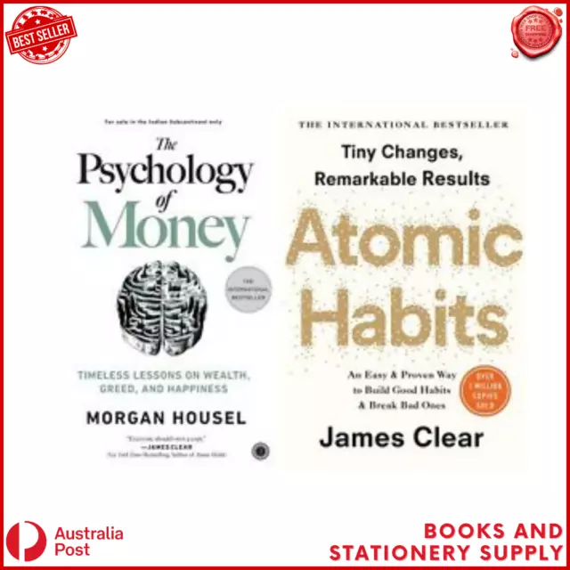 Combo Set Of 2 books (The Psychology of Money + Atomic Habits by James Clear)