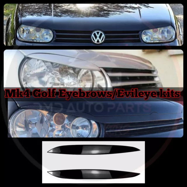 Eyebrows for VW GOLF IV MK4 1997 - 2006 Headlight Eyelids Lids ABS Plastic