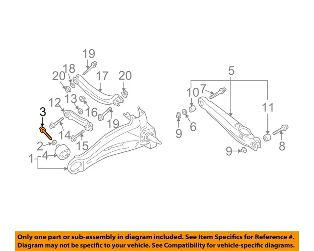 MITSUBISHI OEM OUTLANDER Rear SuspensionSusp Crossmember Mount Bolt