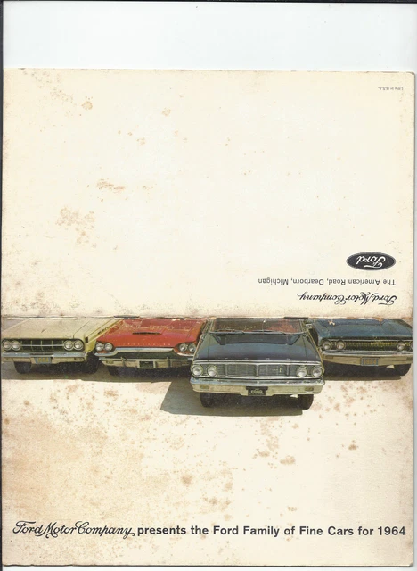 Brochure Ford Motor Company Presents The Ford Family Of Fine Cars Pour 1964