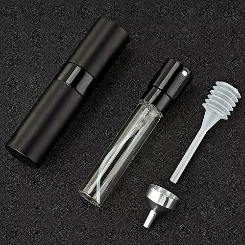 Aluminio 8ml Atomizador Perfume Recargable, Perfumador Dispensador de Viaje, 2