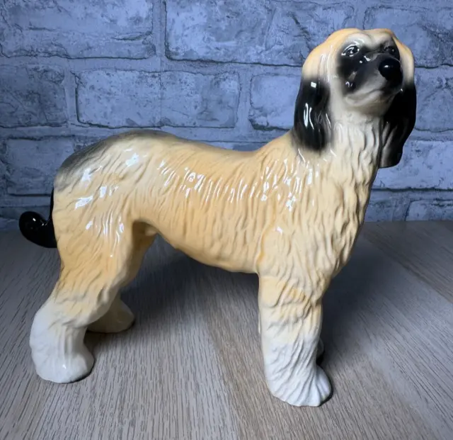 Vintage Coopercraft Afghan Hound Figurine Ceramic Dog Ornament Made In England