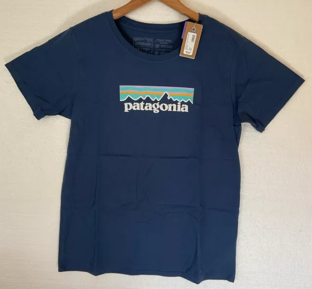 patagonia t shirt Women medium short sleeve Graphic Organic Cotton NEW