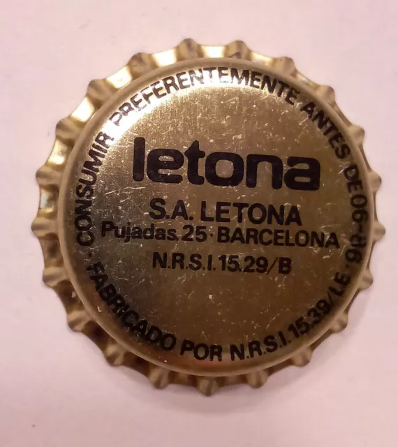 Chapa tapon corona antigua Letona junio Spain Kronkorken