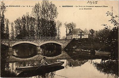 CPA COUTERNE - Le Pont de COUTERNE séparant l'Orne et la Mayenne (355944)