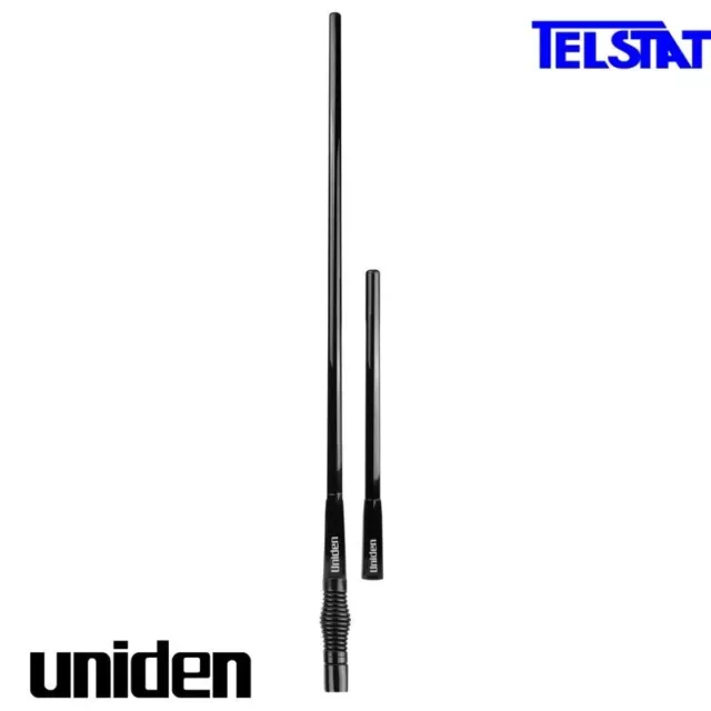 Uniden ATX970 Black Rugged UHF CB Twin Antenna Kit (Similar to GME AE4705BTP)