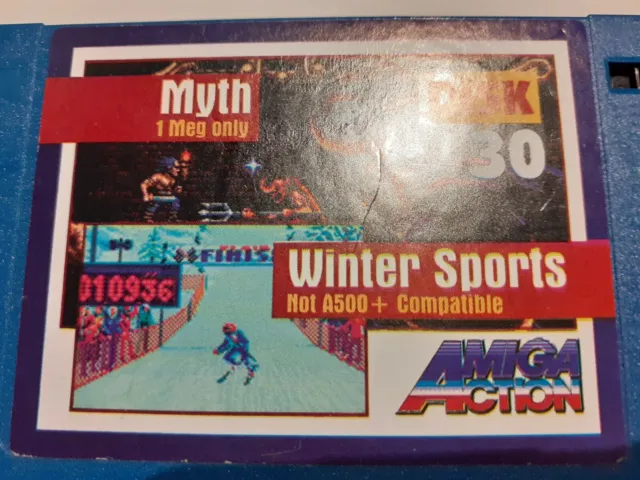 COMMODORE AMIGA -  Amiga Action Magazine Cover Disk 30 - Myth & Winter Sports