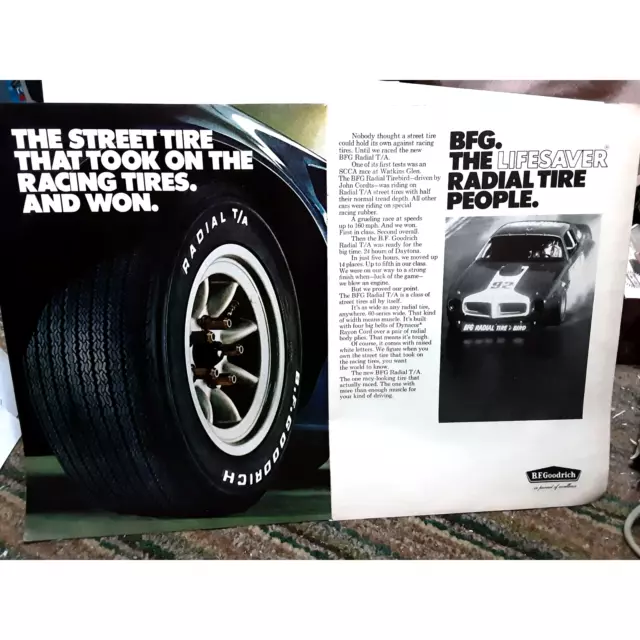 1971 John Cordts BF Goodrich Tires Watkins Glen Vintage Print Ad