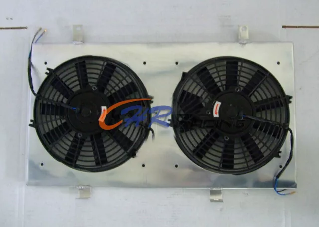 Aluminum Radiator Shroud + FANS For Nissan 240SX Silvia S13 SR20/SR20DET 1989-94