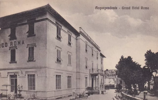 C16179-LAZIO, ACQUAPENDENTE GRAND HOTEL ROMA, prop.: Cav. S. Marziali, anni '20