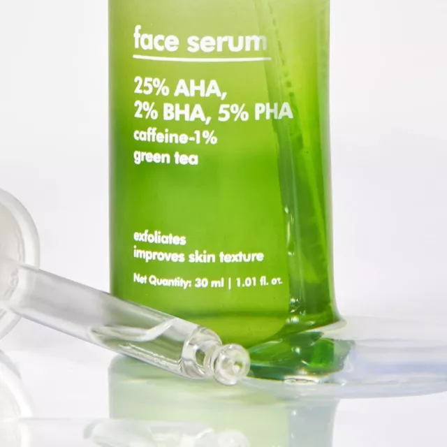 Sérum exfoliant à la caféine avec 25 % d'AHA, 2 % de BHA, 5 % de PHA - 30 ml 2