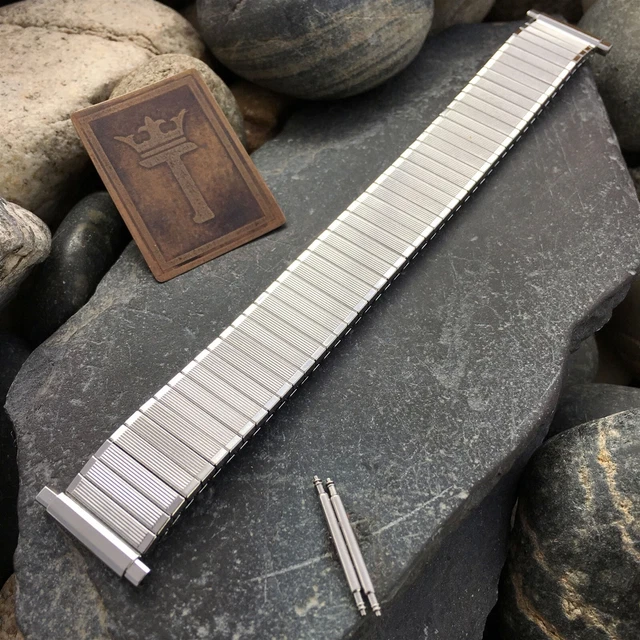 19mm 20mm 22mm JB Champion Long Stainless Steel Unused 1970s Vintage Watch Band