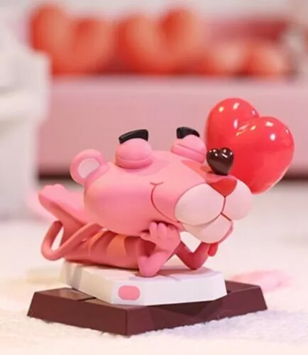 Pop Mart PINK PANTHER 3" KUNSTFIGUR Ausdruck der Liebe Valentinstag Sammlerstück