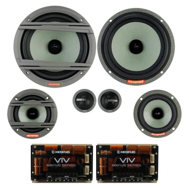 Memphis Audio VIV603CV2 SIX FIVE Series 6-1/2" 3-Way Component Speakers Set NEW