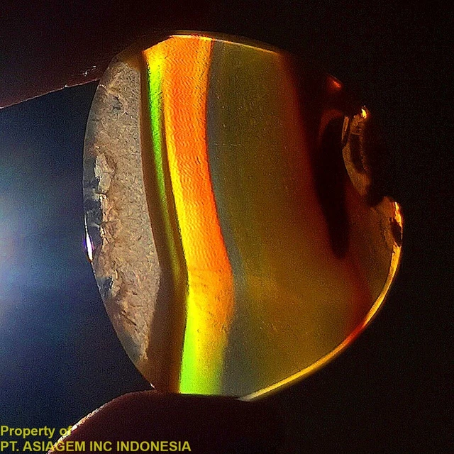 17ct 'A' Grade Rainbow IRIS AGATE ~Multi-Color Fire~ 1-of-a-kind ~100% Natural