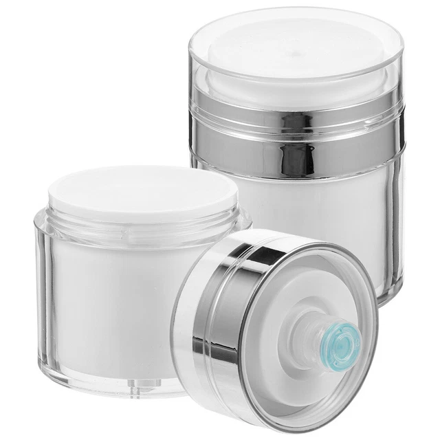 Set 2pz Bottiglia Da Viaggi Vuota Flacone Con Pompa Airless Per Creme
