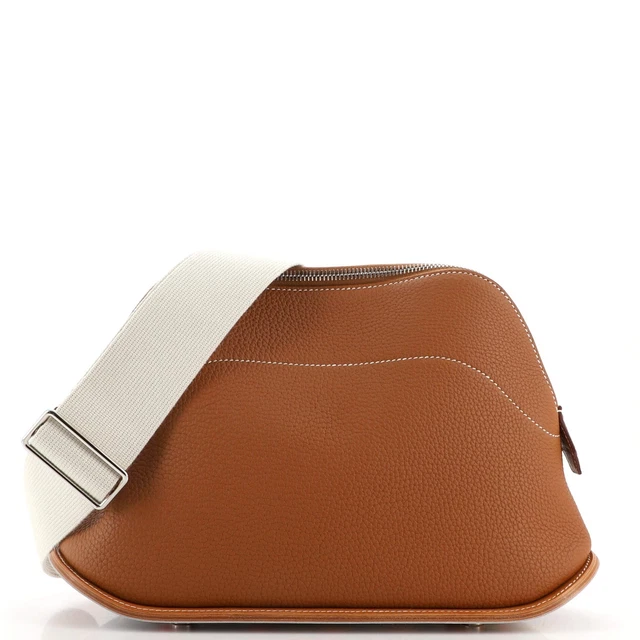Hermes Bolide Skate Bag Togo with Printed Swift 31 Brown