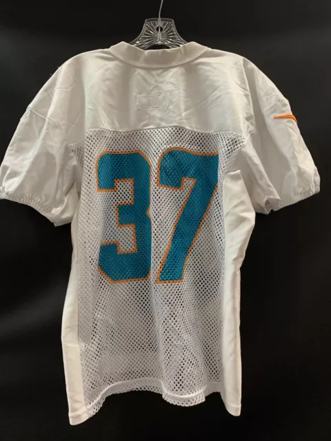 #37 Miami Dolphins Game Used White Nike Mesh Practice Jersey 2016 Size-46